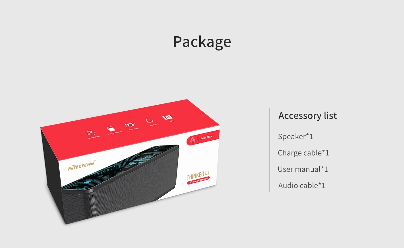 Nillkin Thinker L1 wireless Speaker magic color USB Type C bluetooth 5.0 - ANKUX.COM