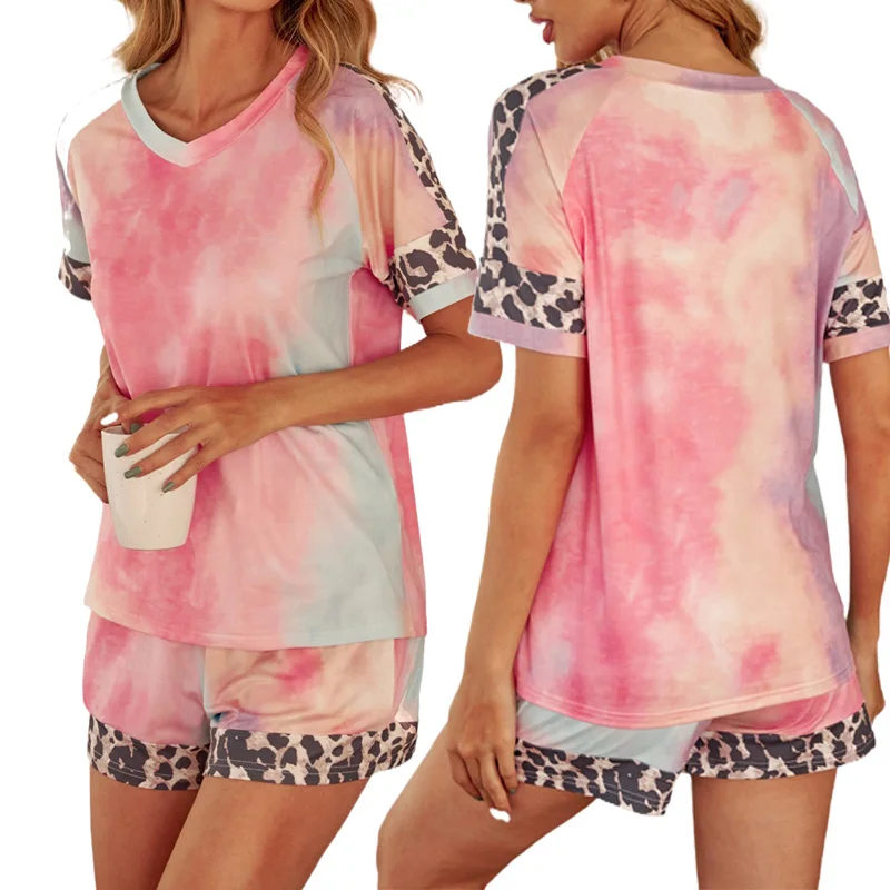Hot Sale High Quality Womens Lounge Sets Tie Dye Leopard Loungewear Set, Customized loungewear women sets
Hot Sale High Quality Womens Lounge Sets Tie Dye Leopard Loungewear Set, Customized loungewear women sets