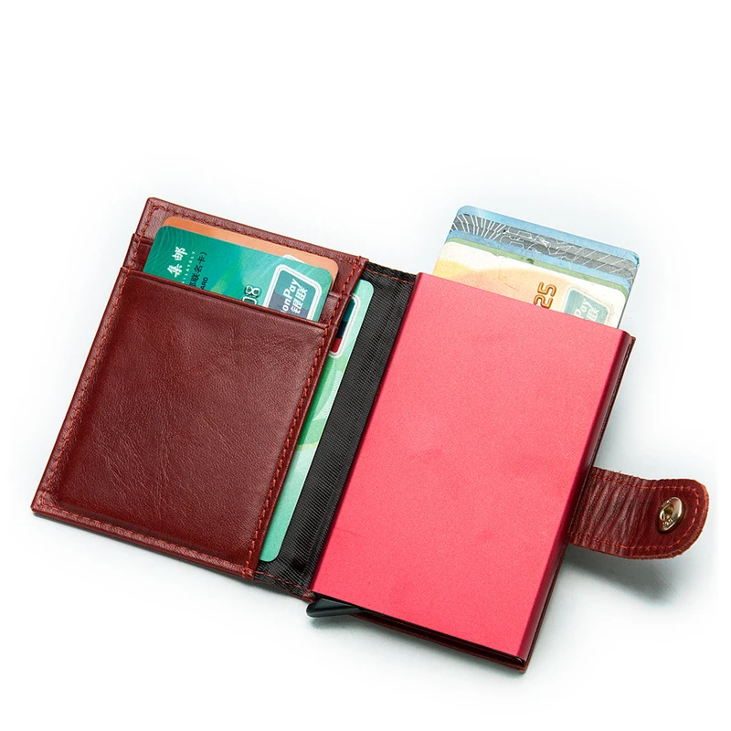 Metal business card holder Genuine leather Aluminum RFID blocking box ID Credit name card wallet, Black, blue, red... ...
Metal business card holder Genuine leather Aluminum RFID blocking box ID Credit name card wallet, Black, blue, red... ...