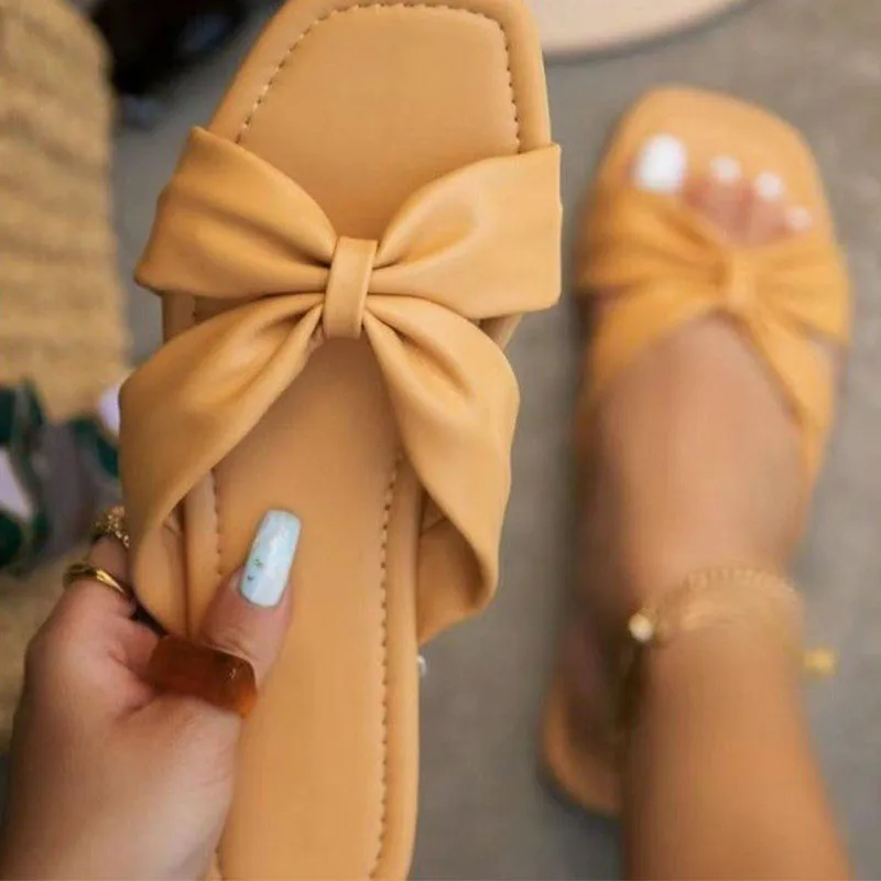 Slip-On Bow Toe Ring Women's Casual Slippers
Slip-On Bow Toe Ring Women's Casual Slippers