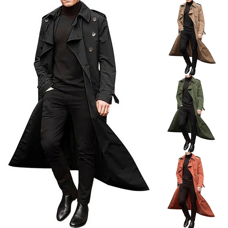 Trench Coat Men Jacket Men Overcoat Casual Slim Fit Windbreaker Plus Size Solid Long Coat Men Fashion Winter Coats Homme
Trench Coat Men Jacket Men Overcoat Casual Slim Fit Windbreaker Plus Size Solid Long Coat Men Fashion Winter Coats Homme