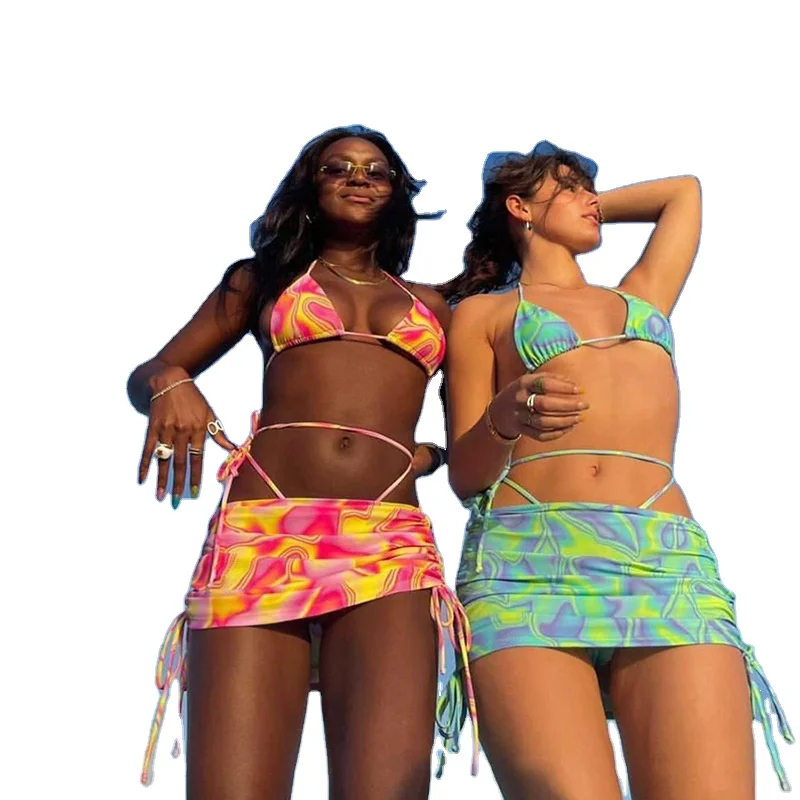 2021 Summer New Design Women Colthing Sexy Halter Tie Dye Printed Strap Sexy Backless Top And Skirts Two Pieces Sets, Picture color
2021 Summer New Design Women Colthing Sexy Halter Tie Dye Printed Strap Sexy Backless Top And Skirts Two Pieces Sets, Picture color