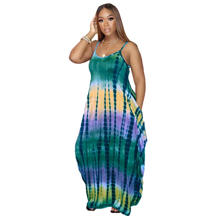 LN1935 2021 hot sell casual sexy print sling loose women clothing dress club women's long dresses
LN1935 2021 hot sell casual sexy print sling loose women clothing dress club women's long dresses