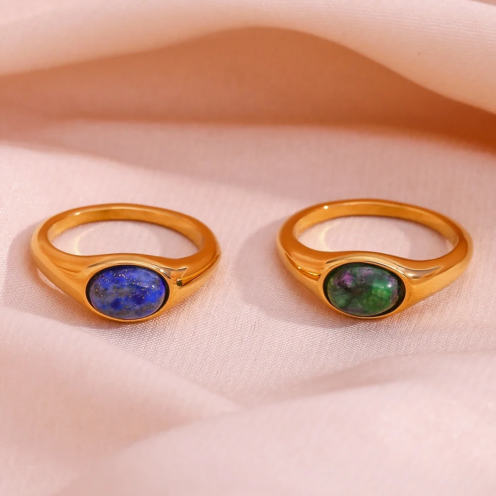 Minimalist Gemstone Engagement Rings Valentines Day Gift 18K Gold Plated Stainless Steel Jewelry
Minimalist Gemstone Engagement Rings Valentines Day Gift 18K Gold Plated Stainless Steel Jewelry