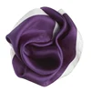 custom twill silk scarf printed plain purple with white frame