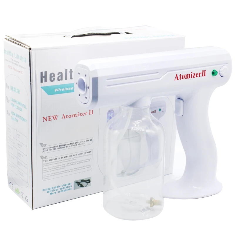 10W 800ml Nano Water Hair Care Blue Light Sterilizer Smoke Fog Machine Automatic Spray Gun Sprayer for Home, White
10W 800ml Nano Water Hair Care Blue Light Sterilizer Smoke Fog Machine Automatic Spray Gun Sprayer for Home, White