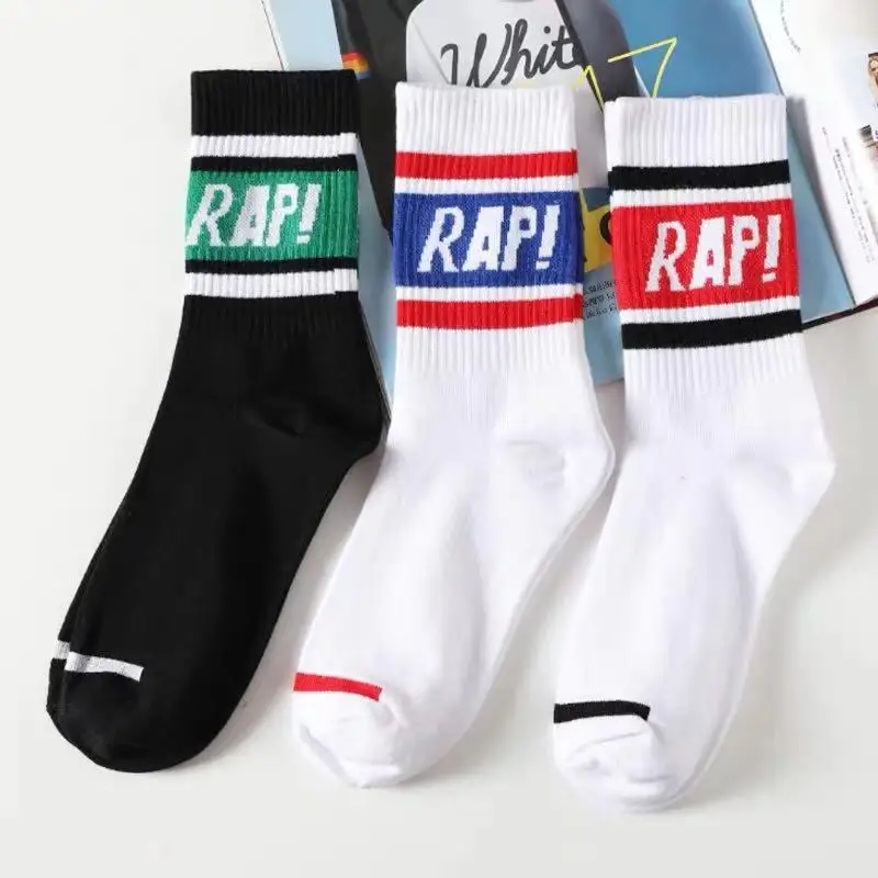 WIIPU Male socks hip hop skateboard tube socks RAP letter socks street ins Harajuku college style unisex
WIIPU Male socks hip hop skateboard tube socks RAP letter socks street ins Harajuku college style unisex