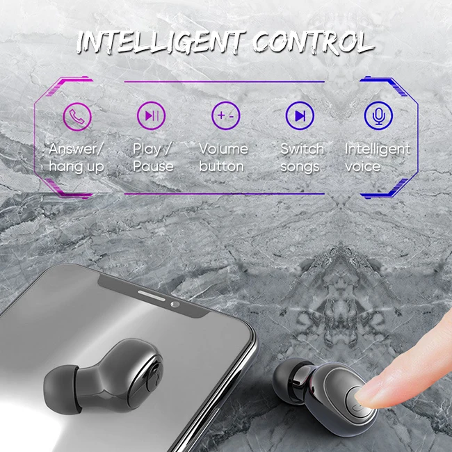 Waterproof CE RoHS FCC TWS V5.0 Stereo G6S Wireless Earphone Headset Headphone - ANKUX.COM