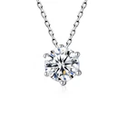 Fashionable charm gold plated Round Zircon Pendant necklace 925 silver jewelry manufacturer