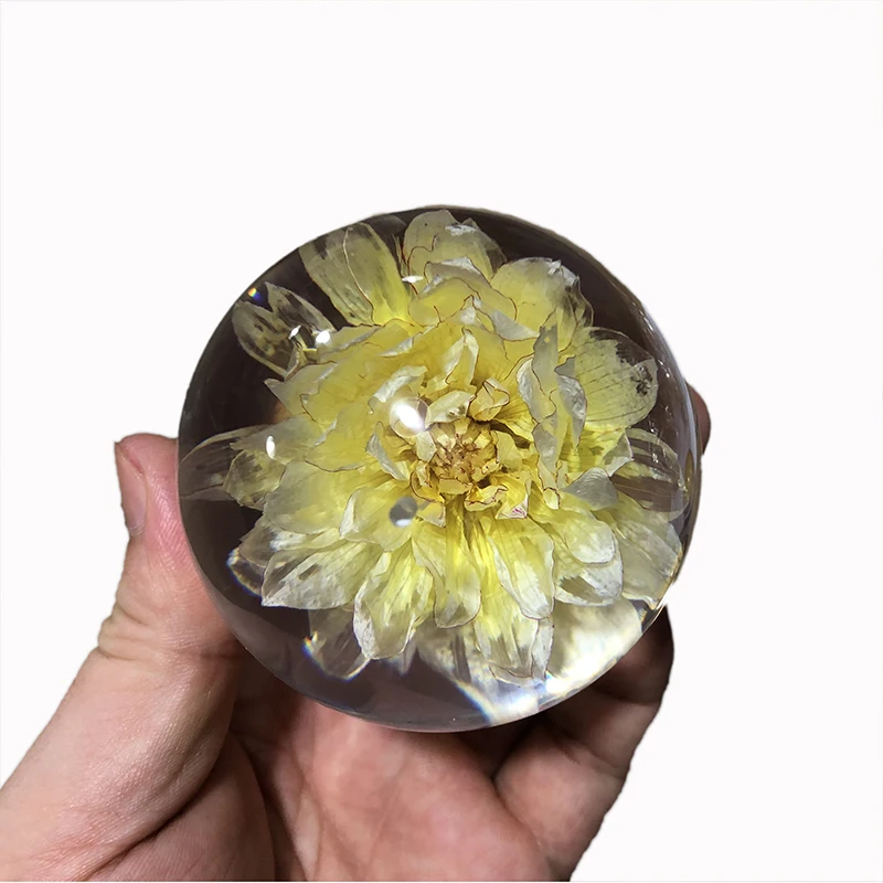 Acrylic Clear Ball With Embedding Flower Inside Buy Acrylic Clear