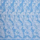 Lace Wedding Embroidery Beaded White Lace Fabric Tulle Net Embroidered Cord Lace