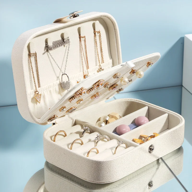 3 layer waterproof travel storage boxes leather mini jewelry case earring necklace lipstick packaging rts, Pearl white/pink/blue and white
3 layer waterproof travel storage boxes leather mini jewelry case earring necklace lipstick packaging rts, Pearl white/pink/blue and white