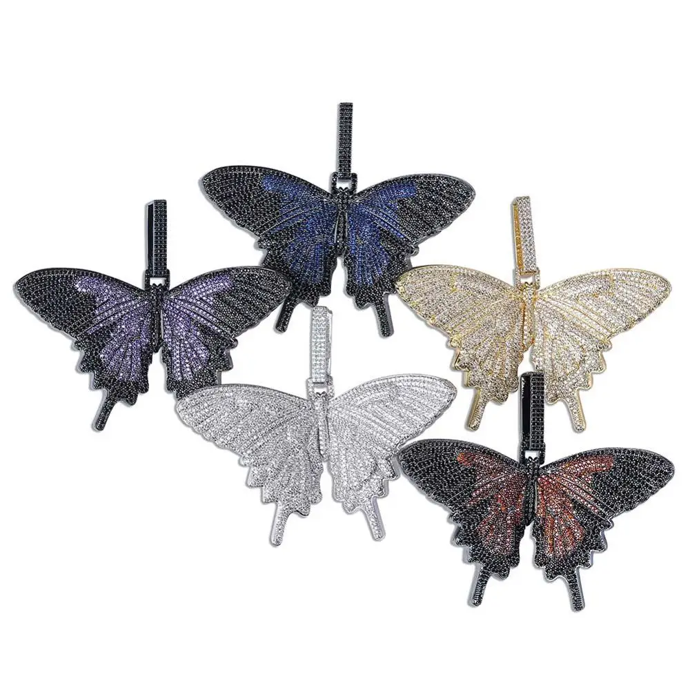 Iced Out Hip Hop Gold Charm Big Butterfly Pendants Necklace For Men, Gold/silver/black
Iced Out Hip Hop Gold Charm Big Butterfly Pendants Necklace For Men, Gold/silver/black