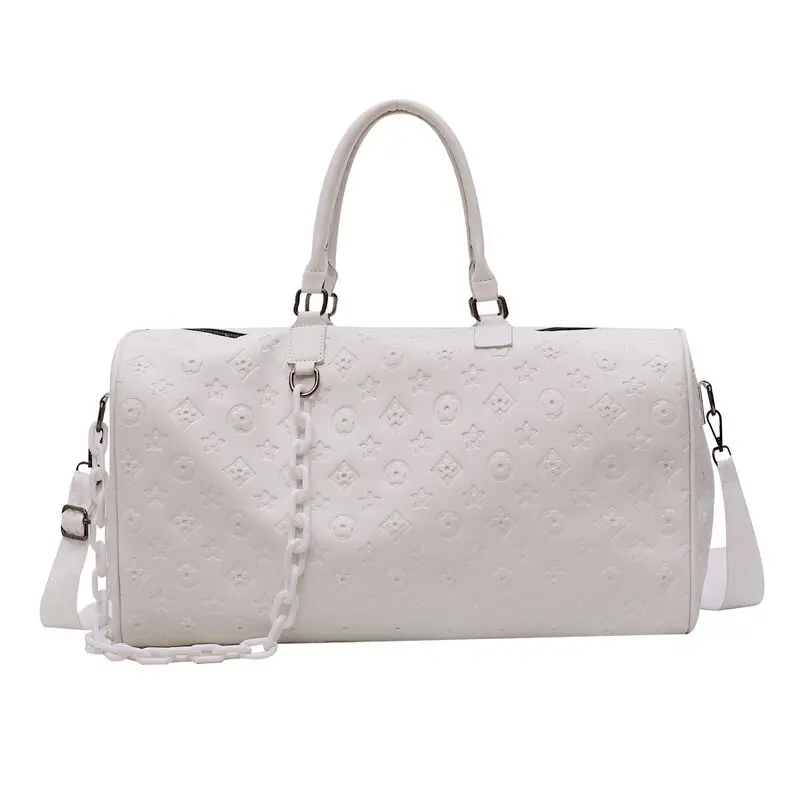 B913-006 Custom Logo Fashion Embossing Movement Printed Large Ladies Leather Duffle Travel Bag
B913-006 Custom Logo Fashion Embossing Movement Printed Large Ladies Leather Duffle Travel Bag