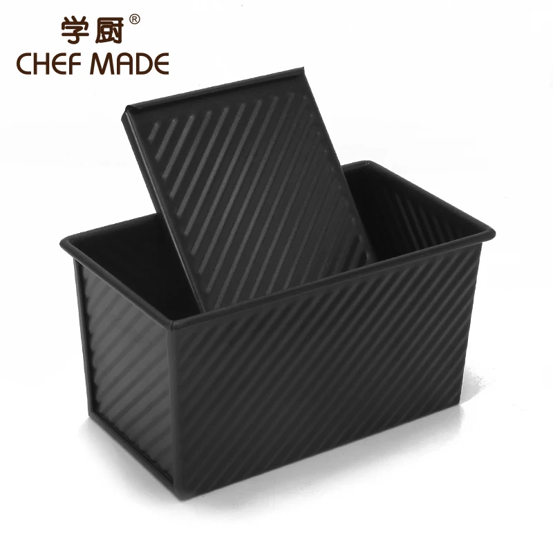 CHEFMADE Home Eco-Friendly Nonstick Carbon Steel Baking Moulds Loaf Pan With Cover, Silver black
CHEFMADE Home Eco-Friendly Nonstick Carbon Steel Baking Moulds Loaf Pan With Cover, Silver black