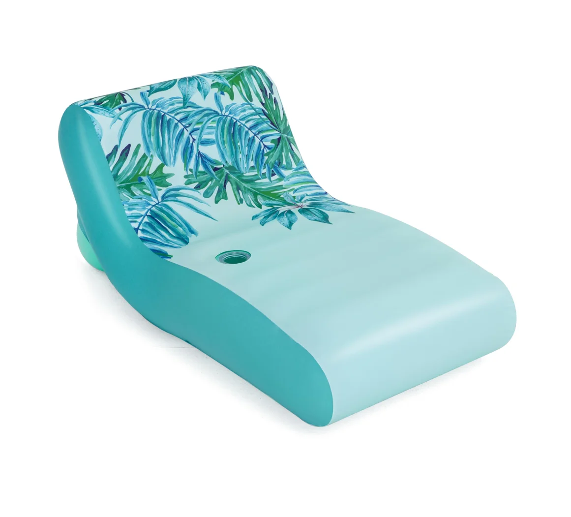 luxury swim pool lounge with machine-washable fabric cover UPF 50+ With curved backrest and cup holder summer pool toy floats, Blue
luxury swim pool lounge with machine-washable fabric cover UPF 50+ With curved backrest and cup holder summer pool toy floats, Blue