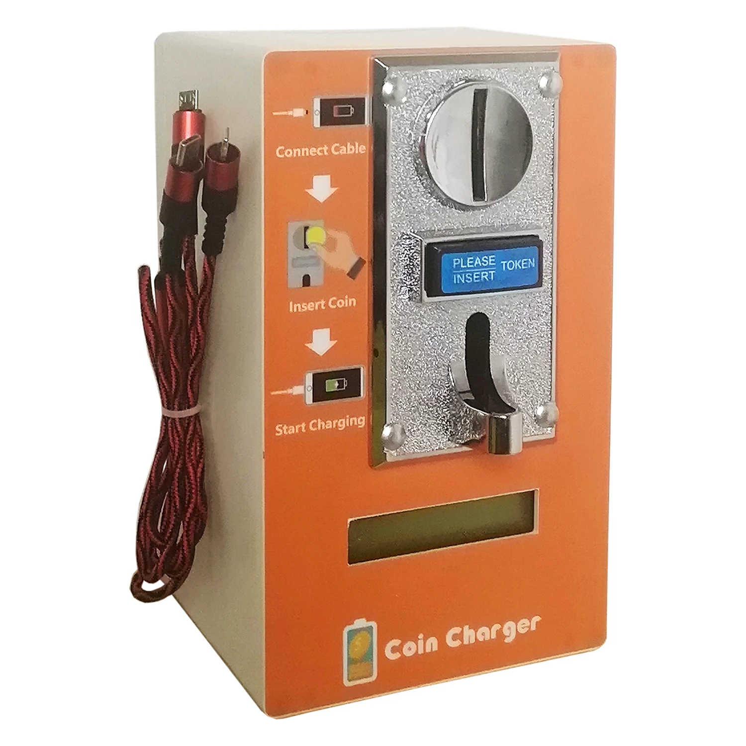 New Technology 2022 New Ideas for Small Business 3-in-1 Charger Cable Cellphone Coin Operated Paid Charger in Dining Hall, Orange
New Technology 2022 New Ideas for Small Business 3-in-1 Charger Cable Cellphone Coin Operated Paid Charger in Dining Hall, Orange