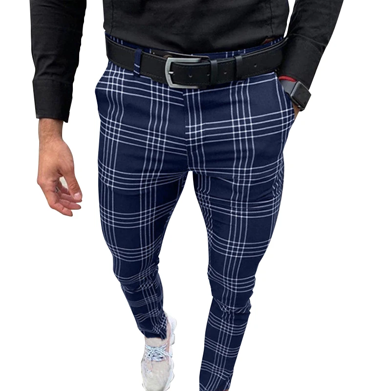 Casual Office Pants Skinny plaid mens formal cotton trousers slim fit for men suit pants long, Blue/grey/black
Casual Office Pants Skinny plaid mens formal cotton trousers slim fit for men suit pants long, Blue/grey/black