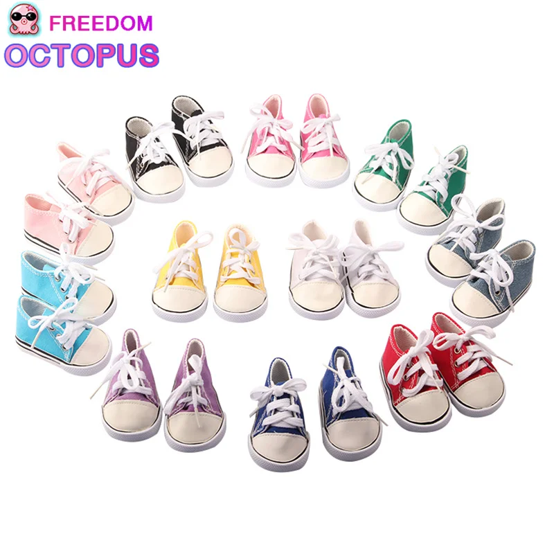 Hot Sell 18 inch American Doll Shoes Fashion Multiple-colors Solid Canvas Doll Shoes
Hot Sell 18 inch American Doll Shoes Fashion Multiple-colors Solid Canvas Doll Shoes