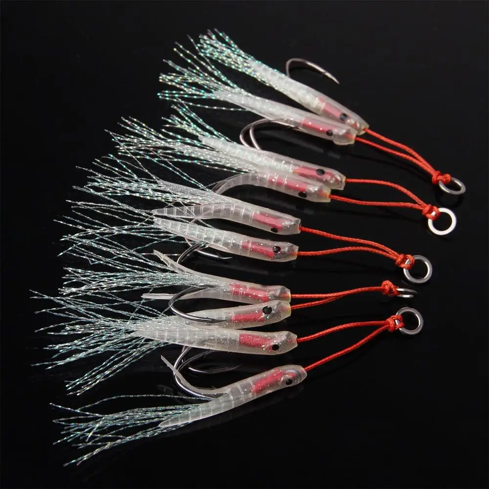 High Quality Wholesale 3pcs Each Bag High Carbon Steel Assist Fishing Hook Luminous Double Hook Jigging Assist Hooks Size 2/0, White
High Quality Wholesale 3pcs Each Bag High Carbon Steel Assist Fishing Hook Luminous Double Hook Jigging Assist Hooks Size 2/0, White