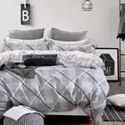 Wholesale Hotel Home Textile 100% Cotton Blue Print Bed Linen Duvet Cover Bedding Set Twin Size