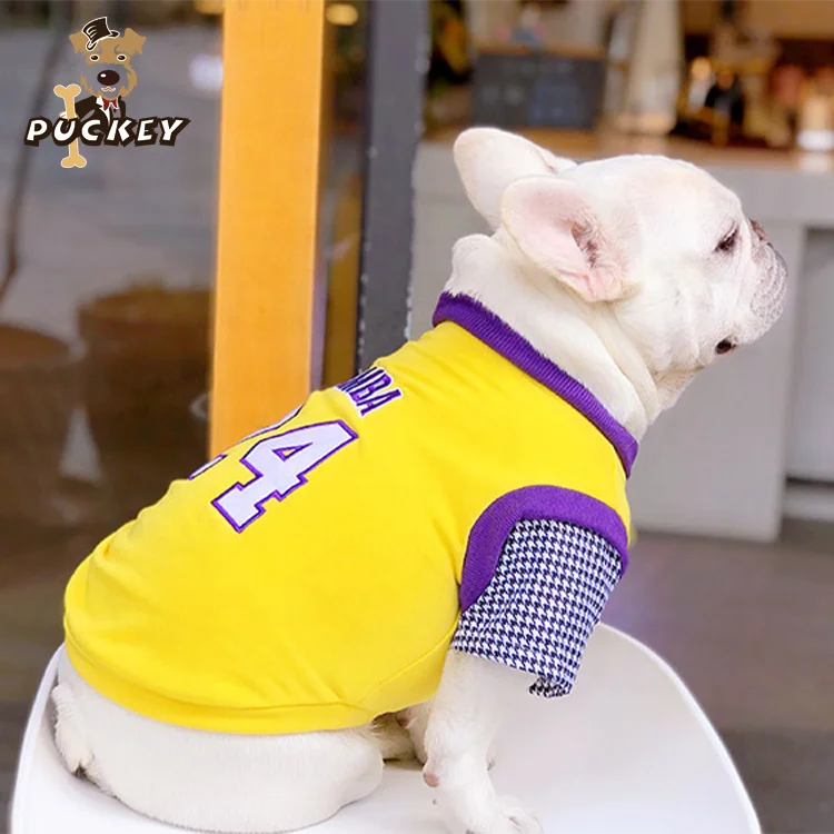 Dog basketball jersey shirt vest tshirt small dog clothes with custom logo summer jersey shirt clothing for dogs
Dog basketball jersey shirt vest tshirt small dog clothes with custom logo summer jersey shirt clothing for dogs