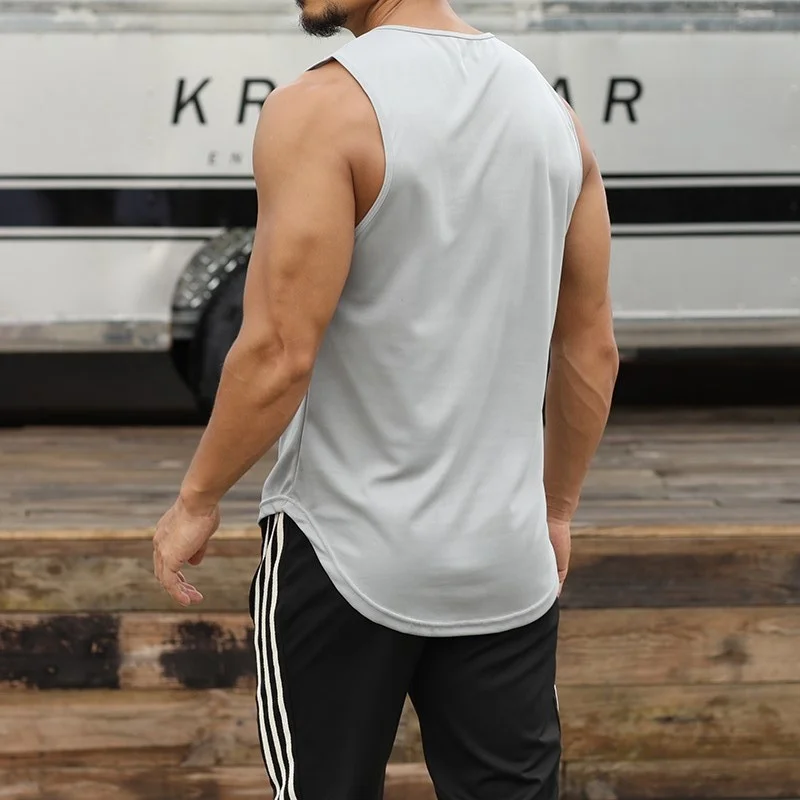 Custom Men's O-Neck Curved Hem Gym Tee Top Plain Sleeveless Fitness Vest Muscle Gym shirt Sports Workout Gym Top, Various colors
Custom Men's O-Neck Curved Hem Gym Tee Top Plain Sleeveless Fitness Vest Muscle Gym shirt Sports Workout Gym Top, Various colors