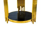 Round Stainless Steel Coffee Table Living Room Furniture Narrow Nordic Gold Side Table
