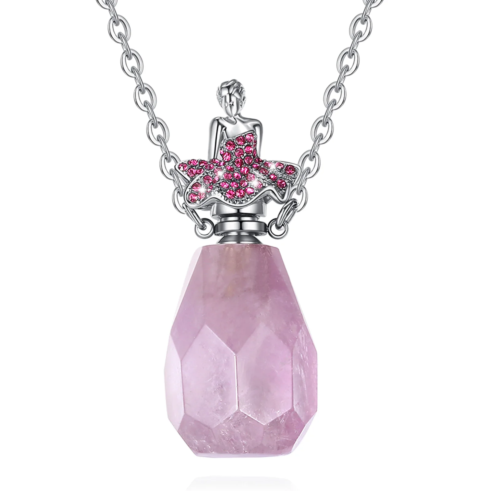 Natural Aromatherapy Jewelry Woman Crystal Princess Custom Dancing Design Perfume Bottle Jewelry Harmony Pendant Necklaces
Natural Aromatherapy Jewelry Woman Crystal Princess Custom Dancing Design Perfume Bottle Jewelry Harmony Pendant Necklaces