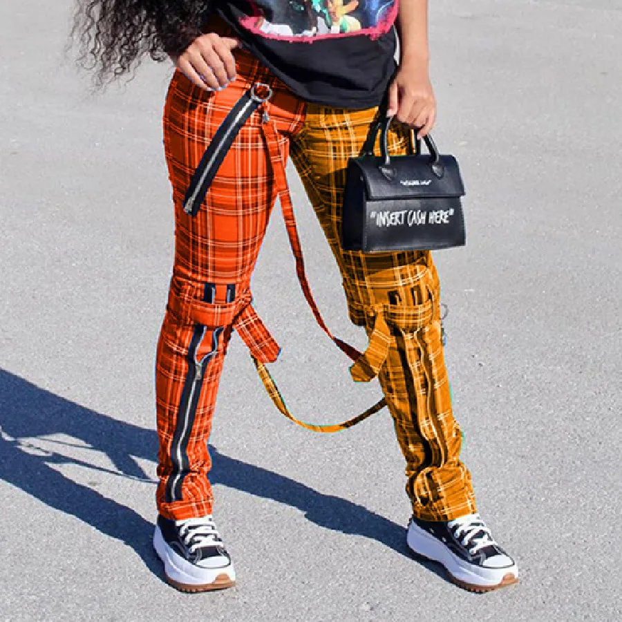 Nibber K20P10494 Hot Sell Plaid Printed Ribbon Color Blocking Casual Street Mid Waist Active Workout Female Trousers Pants Women, Blue/rose red/orange/red/yellow
Nibber K20P10494 Hot Sell Plaid Printed Ribbon Color Blocking Casual Street Mid Waist Active Workout Female Trousers Pants Women, Blue/rose red/orange/red/yellow