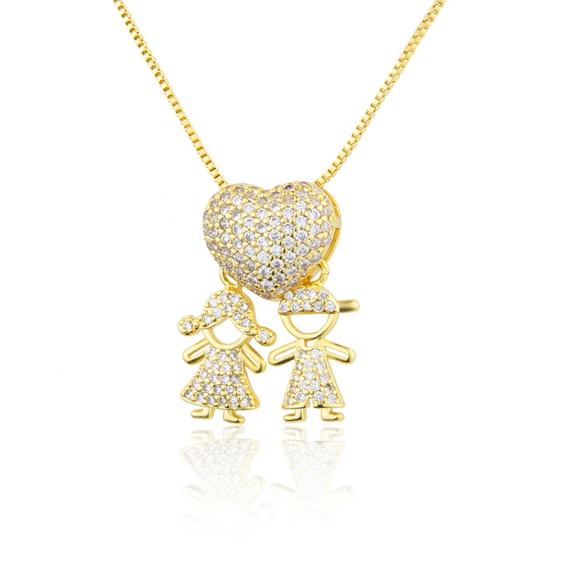 Boy Girl Love Necklaces Women Gold Color Child Heart Shape Cubic Zirconia Pendants Necklaces Jewelry Fine Fashion Gift, Golden
Boy Girl Love Necklaces Women Gold Color Child Heart Shape Cubic Zirconia Pendants Necklaces Jewelry Fine Fashion Gift, Golden