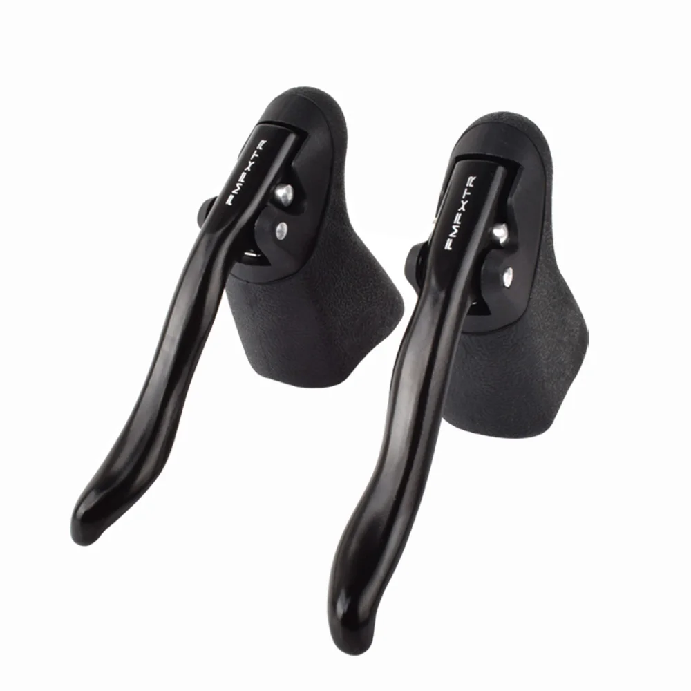 FMFXTR 2PCS bicycle brake crank lightweight road bike aluminum alloy sports bike handle brake lever bicycle brake accessories, Black .silver
FMFXTR 2PCS bicycle brake crank lightweight road bike aluminum alloy sports bike handle brake lever bicycle brake accessories, Black .silver