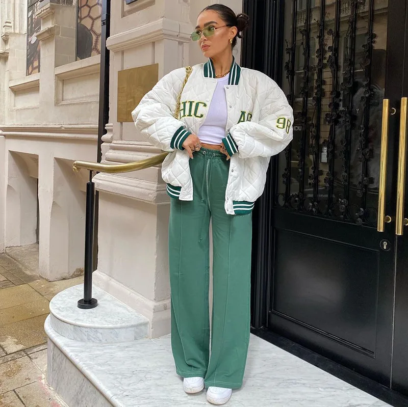 New Autumn Winter Woman Letter Embroidery Baseball Uniform Cotton Ladies Coats and Jackets
New Autumn Winter Woman Letter Embroidery Baseball Uniform Cotton Ladies Coats and Jackets