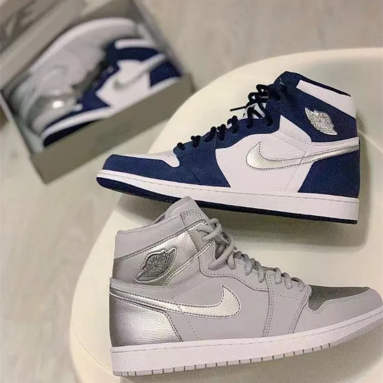 Top quality Fashionable AJ1 Nike shoes Japan Blue Silver Basketball Shoes Men'S Retro Air Jordan 1 Sneakers Sports Nike Sneakers
Top quality Fashionable AJ1 Nike shoes Japan Blue Silver Basketball Shoes Men'S Retro Air Jordan 1 Sneakers Sports Nike Sneakers