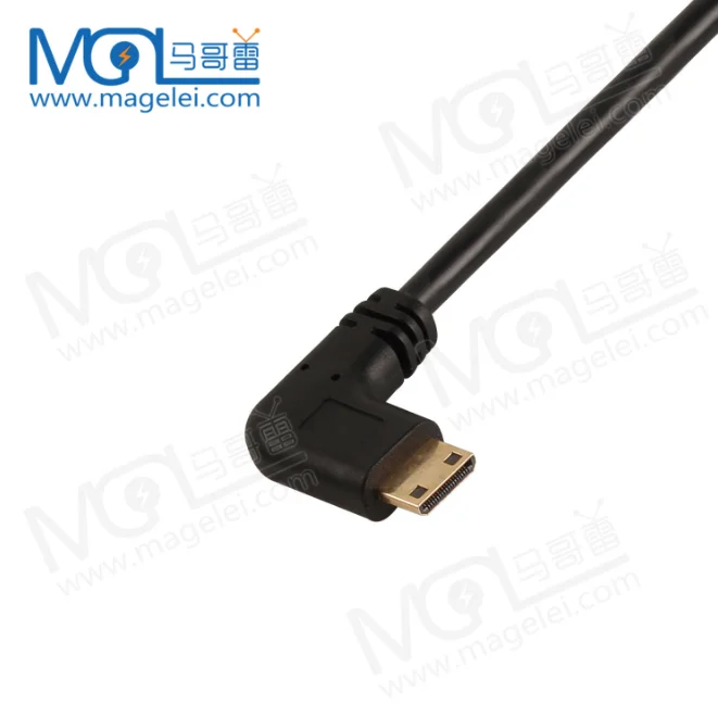 HD Mini HDMI to HDMI Cable Bend Head Standard HDTV Connection Cord - ANKUX.COM