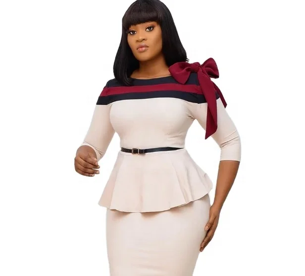 High class Women Big size Clothes Lady Slim Fit Dress Falbala Dress For Women Casual Dress
High class Women Big size Clothes Lady Slim Fit Dress Falbala Dress For Women Casual Dress