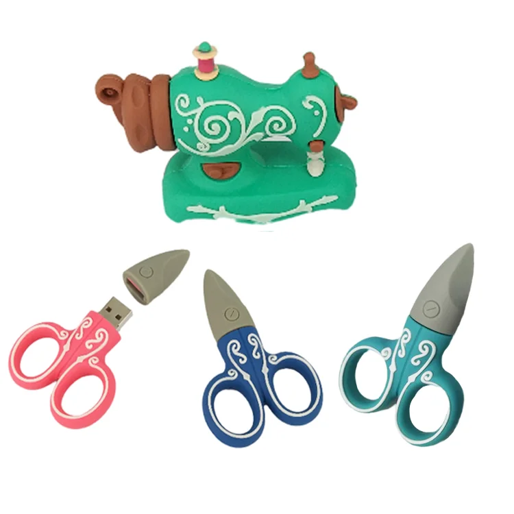 Wholesale PVC Memory Stick Scissors Shape Pendrive 8Gig 16Gig Sewing Machine Shape USB Flash Drive
Wholesale PVC Memory Stick Scissors Shape Pendrive 8Gig 16Gig Sewing Machine Shape USB Flash Drive