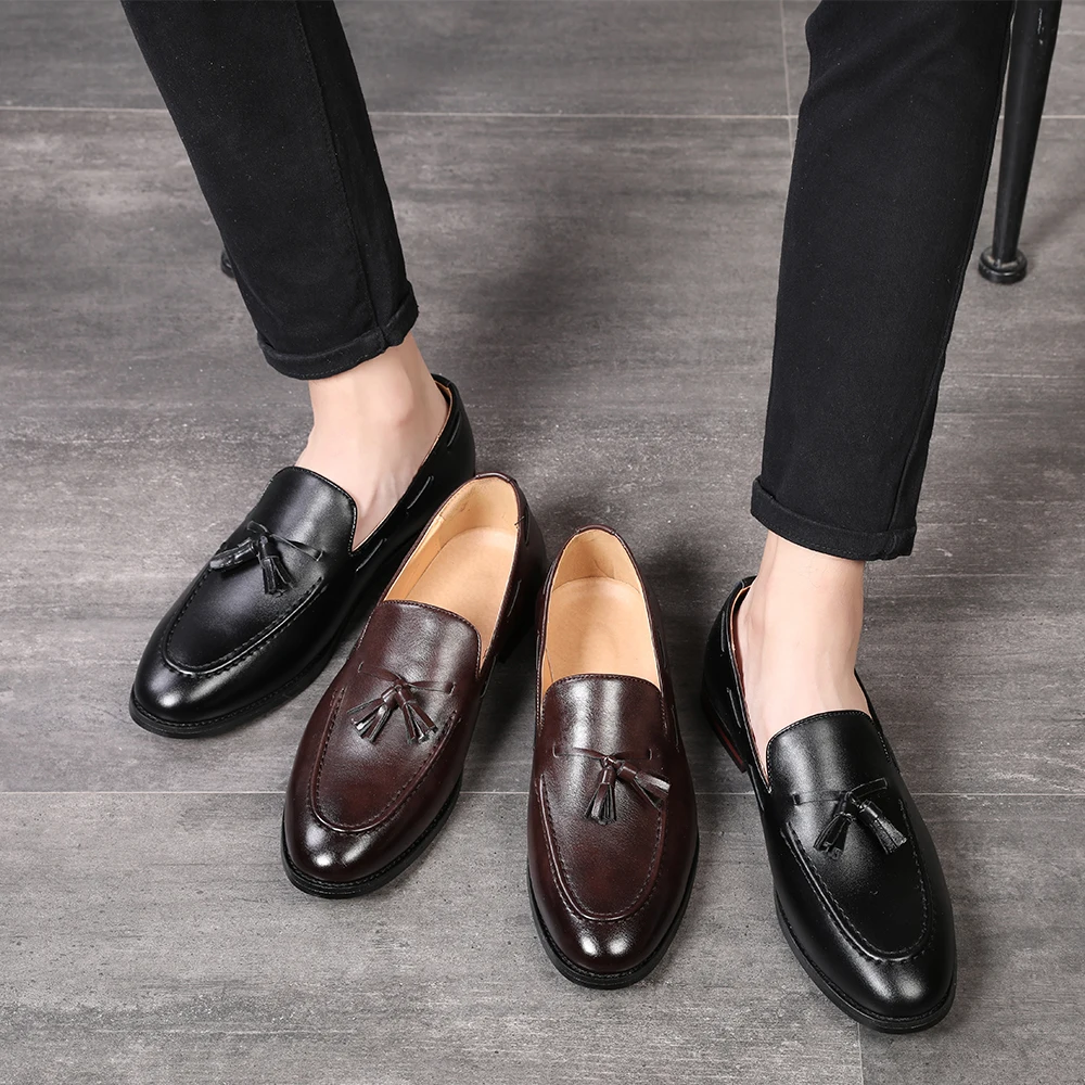 37-48 Big Size Black Brown Tassel loafers Business Round Toe Loafers Wedding Dress Shoe 703
37-48 Big Size Black Brown Tassel loafers Business Round Toe Loafers Wedding Dress Shoe 703