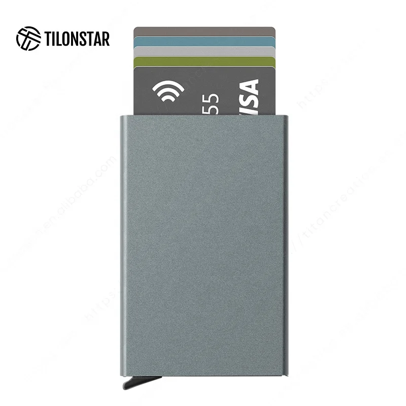 Automatic Metal Wallet Aluminum Slim Pocket Mens Minimalist Wallet Pop Up Card Holder
Automatic Metal Wallet Aluminum Slim Pocket Mens Minimalist Wallet Pop Up Card Holder