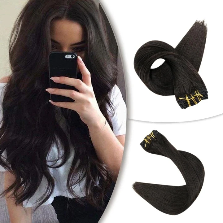 Salon Quality Double Drawn Real Human Hair Virgin Remy Natural Black Indian Clip Ins Hair Extension
Salon Quality Double Drawn Real Human Hair Virgin Remy Natural Black Indian Clip Ins Hair Extension