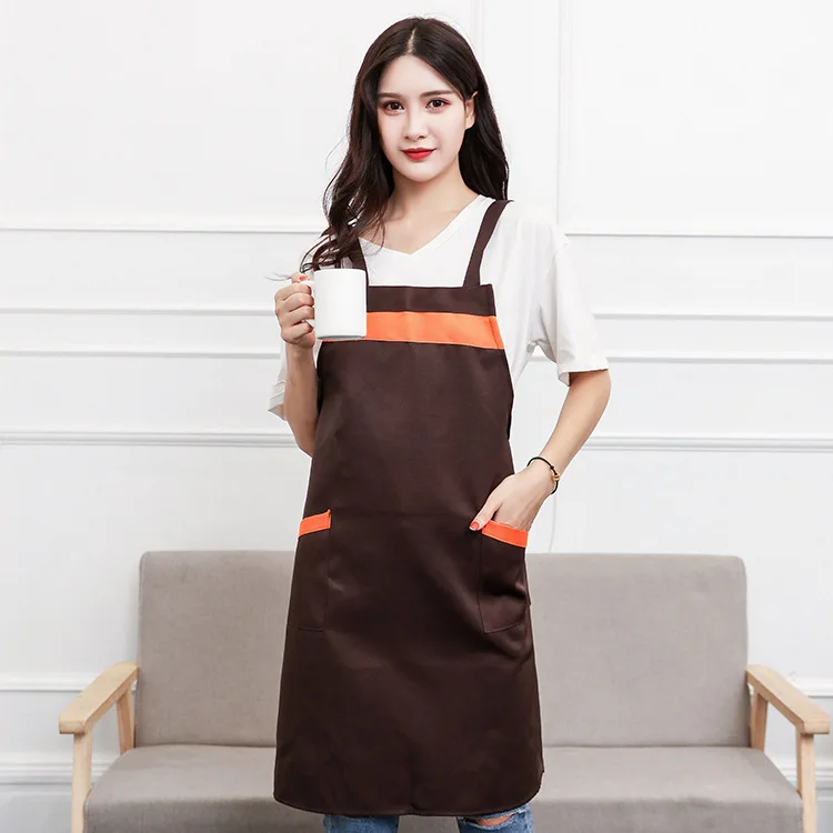 Customized logo of apron with straps and Korean version of milk tea bread baking restaurant kitchen
Customized logo of apron with straps and Korean version of milk tea bread baking restaurant kitchen