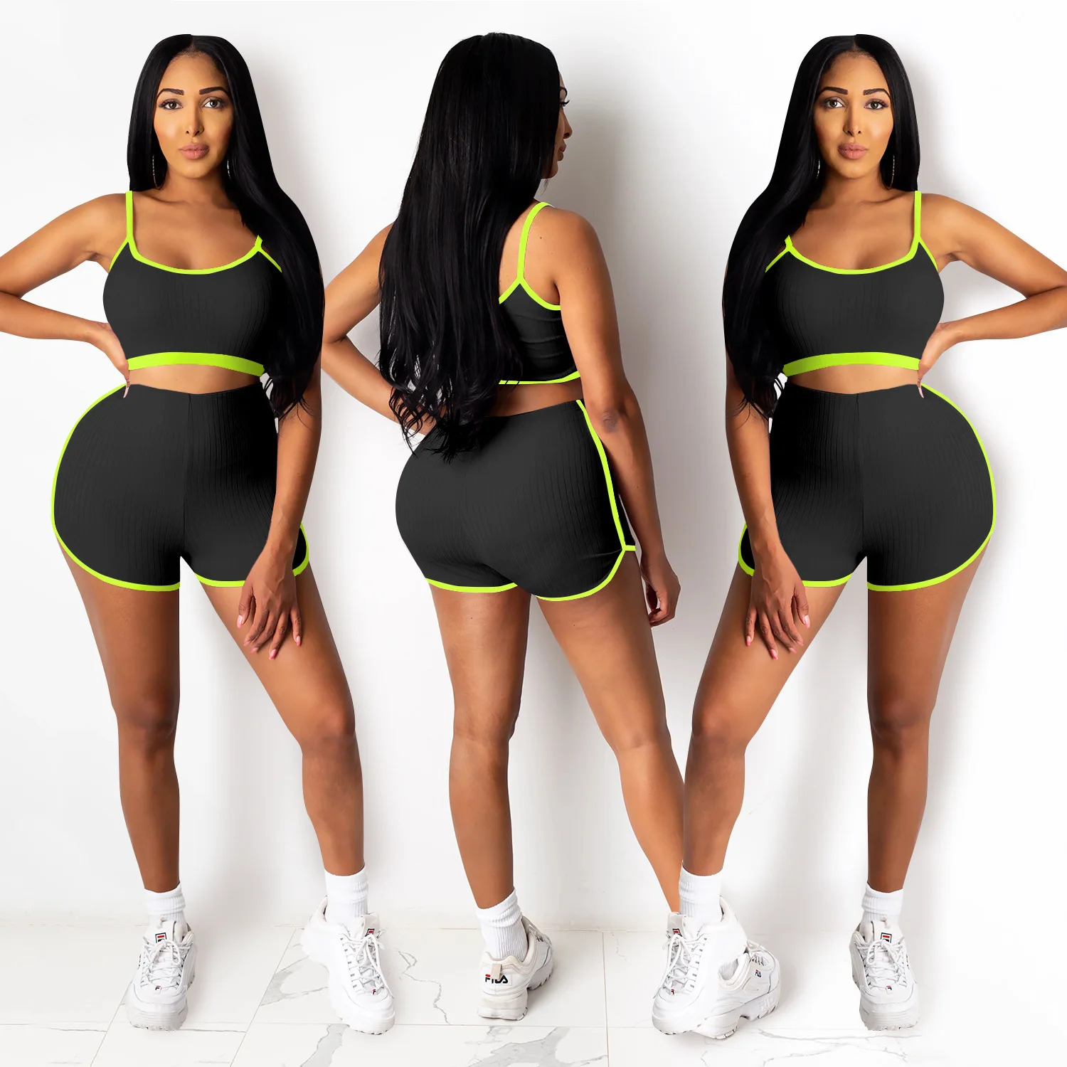 4 Colors Custom Logo Outfits Womens Two Piece Summer Two Piece Biker Short Sets 2021, Pictures colors
4 Colors Custom Logo Outfits Womens Two Piece Summer Two Piece Biker Short Sets 2021, Pictures colors