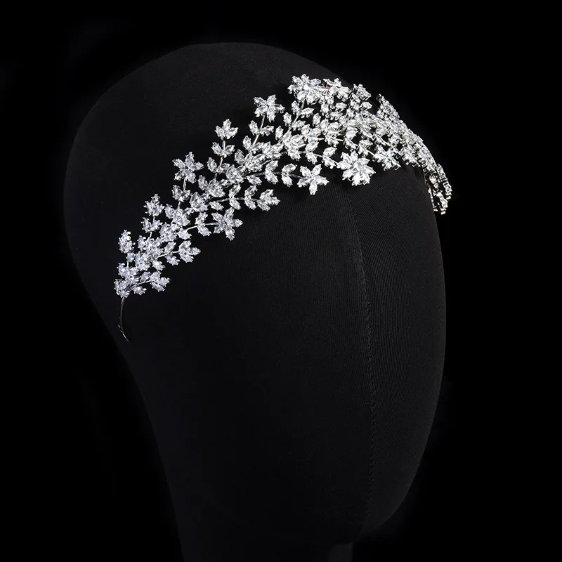 ROMANTIC Cubic Zircon Bridal Tiara Crown Zirconia Wedding Headband Luxury Bride Hair Accessories
ROMANTIC Cubic Zircon Bridal Tiara Crown Zirconia Wedding Headband Luxury Bride Hair Accessories