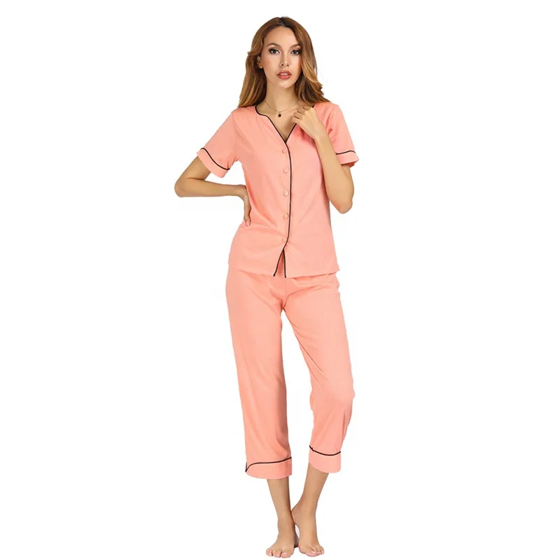 Hot Style Pajamas Onesie For Women Spring/summer New Simple Sexy Short Sleeve Two-piece Homewear, Picture shows
Hot Style Pajamas Onesie For Women Spring/summer New Simple Sexy Short Sleeve Two-piece Homewear, Picture shows
