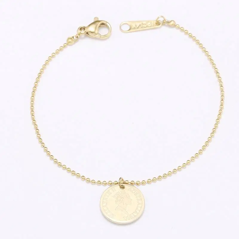 Vintage Design Engraved Adjustable King Bracelets,Gold Coin Pendant Bead Strand Bracelet
Vintage Design Engraved Adjustable King Bracelets,Gold Coin Pendant Bead Strand Bracelet