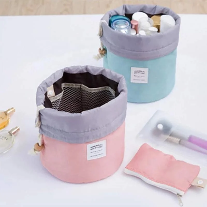 Barrel Shaped Travel Drawstring Cosmetic Bag Make up Bag Cosmetic Organizer Storage Bags Necessaries for Women Makeup
Barrel Shaped Travel Drawstring Cosmetic Bag Make up Bag Cosmetic Organizer Storage Bags Necessaries for Women Makeup