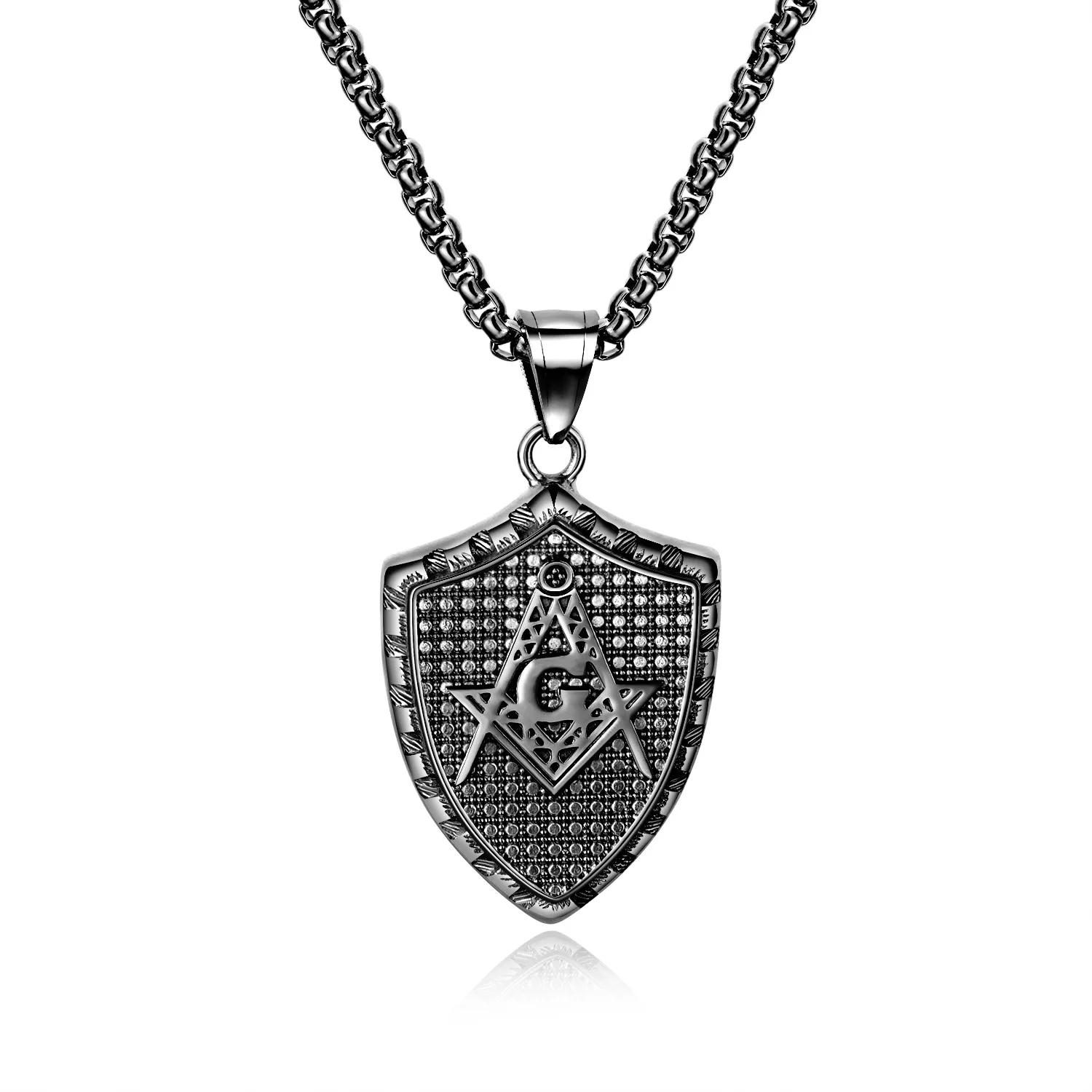 Men's Stainless Steel Necklace Jewelry Accessories 2021 Summer New Product Fashion Shield Shape Pendant
Men's Stainless Steel Necklace Jewelry Accessories 2021 Summer New Product Fashion Shield Shape Pendant