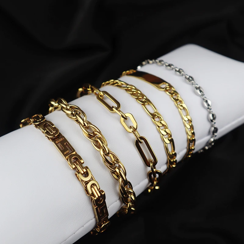 Fashionable stainless steel bracelets for men gold bangle montre bracelet, Gold plated
Fashionable stainless steel bracelets for men gold bangle montre bracelet, Gold plated