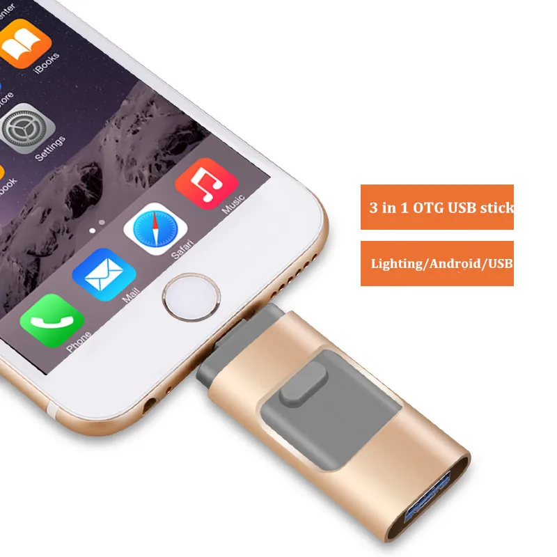 Genuine Quality 3 IN 1 USB Flash Drive Disk Storage Otg Usb For iPhone iPad PC Android iOS, Golden/silver/rose golden/black/blue 
Genuine Quality 3 IN 1 USB Flash Drive Disk Storage Otg Usb For iPhone iPad PC Android iOS, Golden/silver/rose golden/black/blue