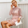 cocktail dress 2019 trends clothes woman lace Sweet ruffle slim autumn winter dress High waist long sleeve party sexy dresses